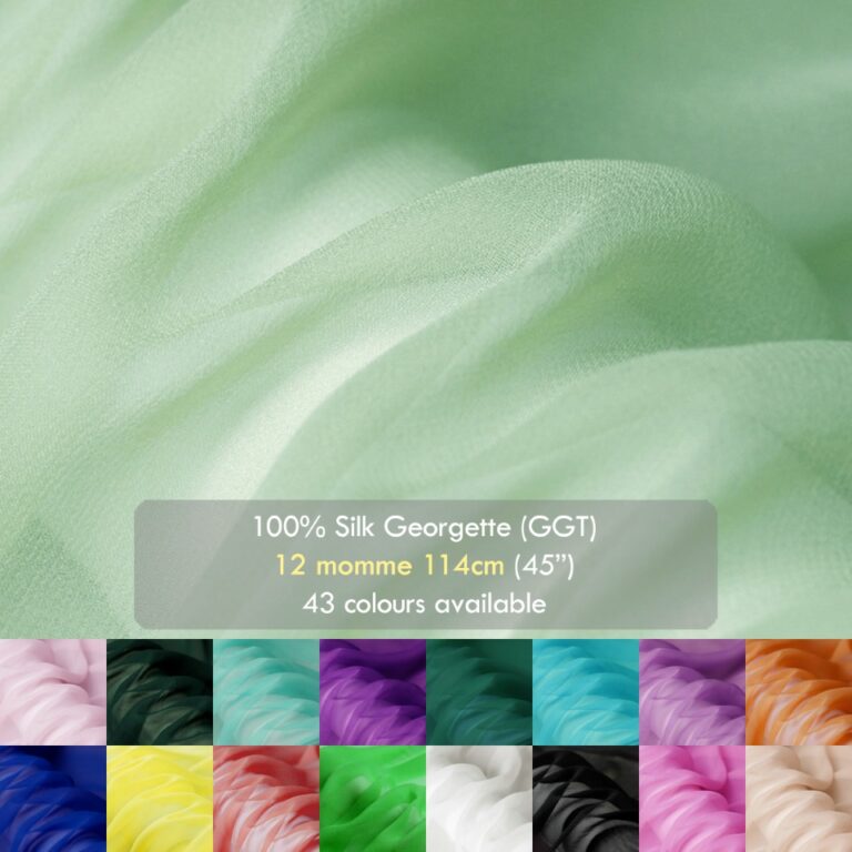 12 momme Mulberry Silk georgette fabrics, 114cm luxury beautiful silk GGT for dress shirts