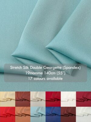 19 momme Elastic silk double georgette fabrics, 140cm Mulberry silk fabrics for dress shirts