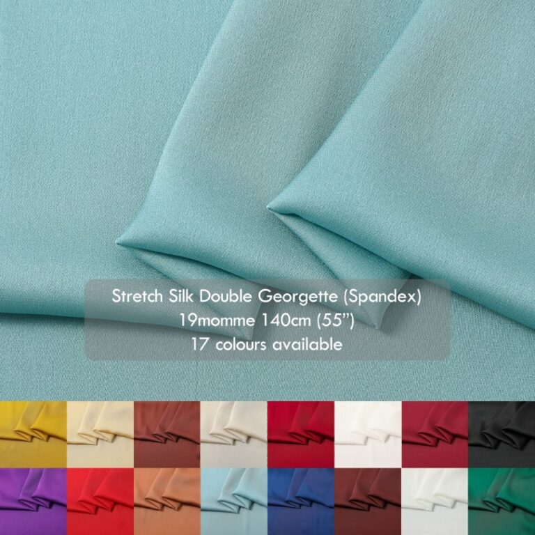 19 momme Elastic silk double georgette fabrics, 140cm Mulberry silk fabrics for dress shirts
