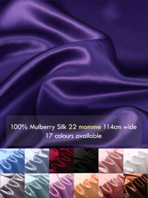 22 momme 45″(114cm) 100% Mulberry Silk charmeuse Fabrics, Luxury silk Satin for Dress Shirt
