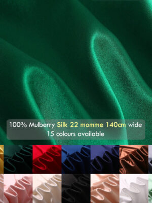 22 momme silk charmeuse fabrics, 55″(140cm) 100% Mulberry Silk satin for slip Dress