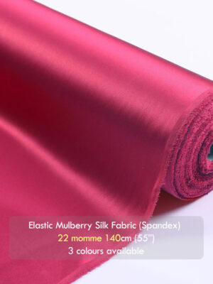 22 momme stretch Silk satin fabric, 140cm natural Mulberry silk charmeuse for dress