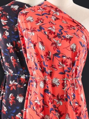 16 momme digital printing Silk crepe de chine fabrics, customize 140cm 100% Mulberry silk CDC for dress