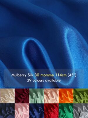 30 momme mulberry silk satin fabrics, 45″(114cm) heavyweight Silk for dress