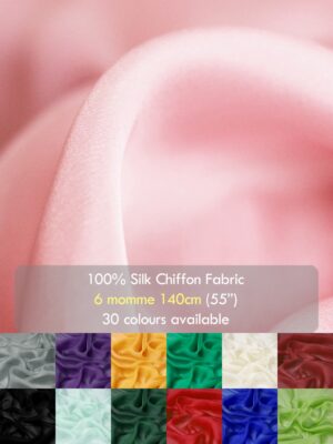 6 momme Mulberry Silk Chiffon fabrics, 140cm thin beautiful silk for shirts, dress making