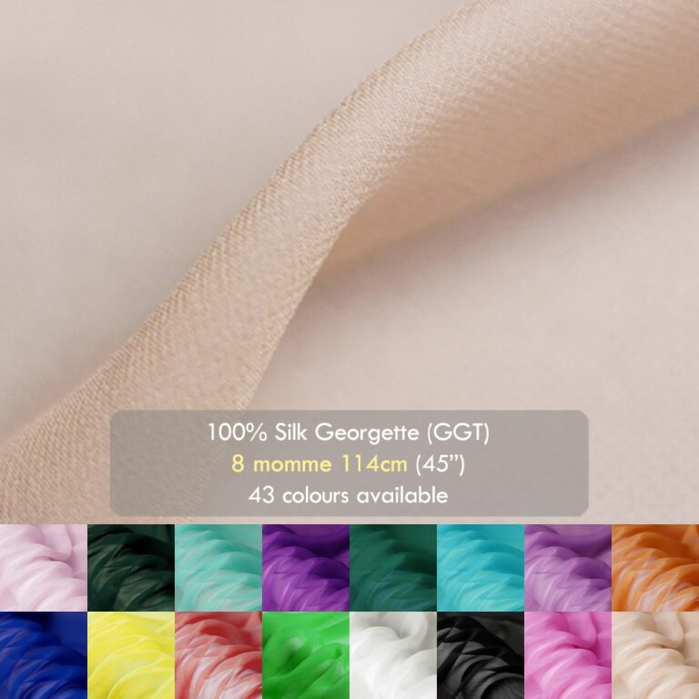 8 momme Mulberry Silk georgette fabrics, 114cm thin beautiful silk for women’s shirts