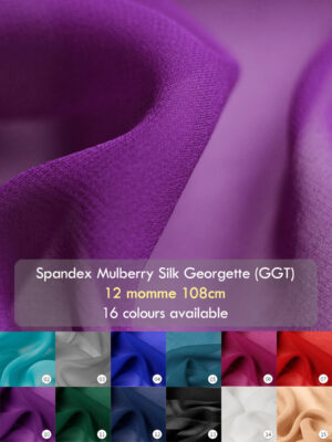 12momme Spandex Mulberry Silk georgette fabrics, 108cm luxury silk GGT for dress shirts