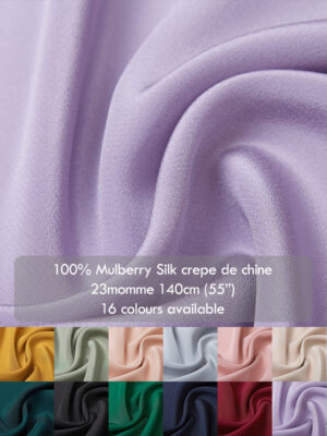 23 momme 100% mulberry Silk crepe de chine fabric, 140cm(55inches) wide silk CDC