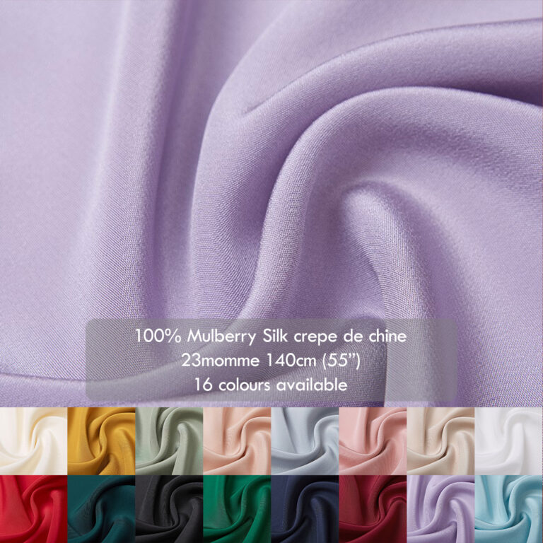 23 momme 100% mulberry Silk crepe de chine fabric, 140cm(55inches) wide silk CDC