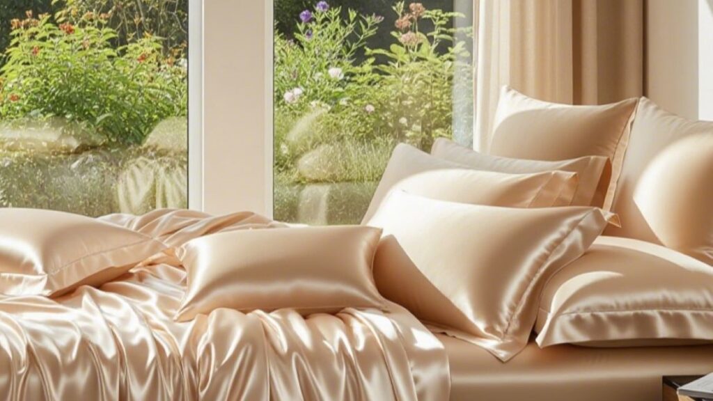 Dual Beauty Revolution: The Silk Pillowcase and Ulike ReGlow Join Forces for Nighttime Skin Renewal 4 silkpillowcasegold