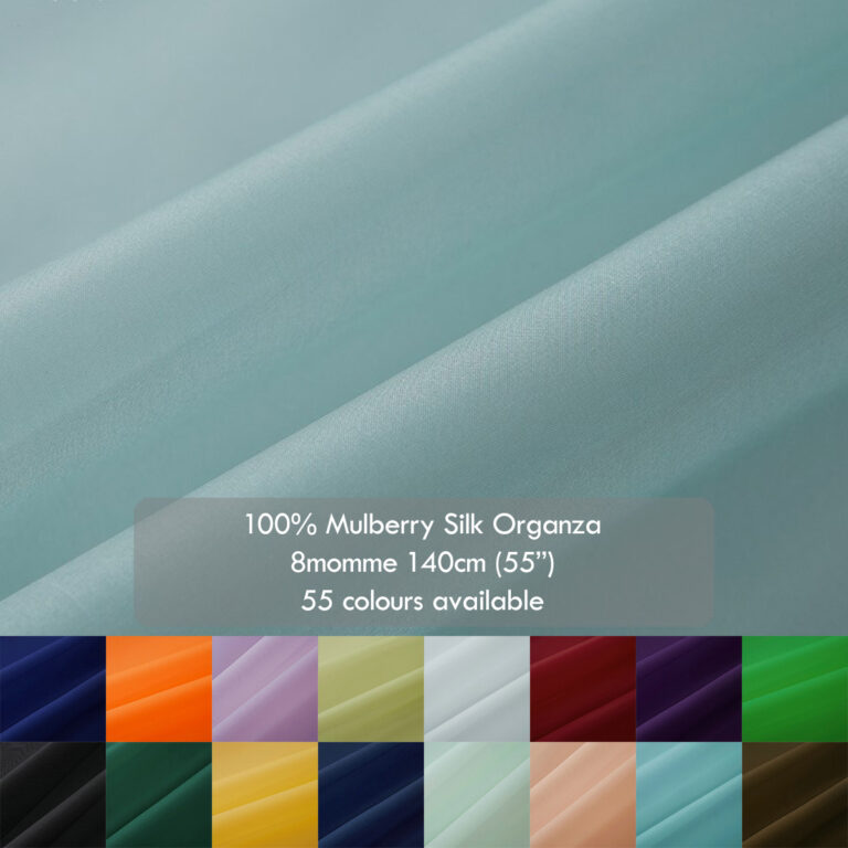 8 momme mulberry silk organza