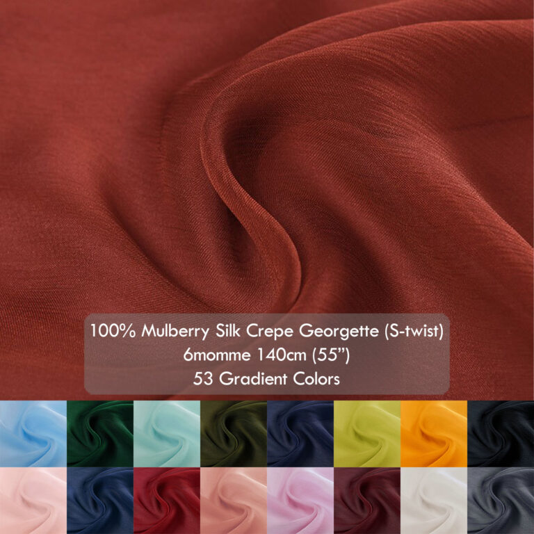 100% Mulberry Silk Crepe Georgette