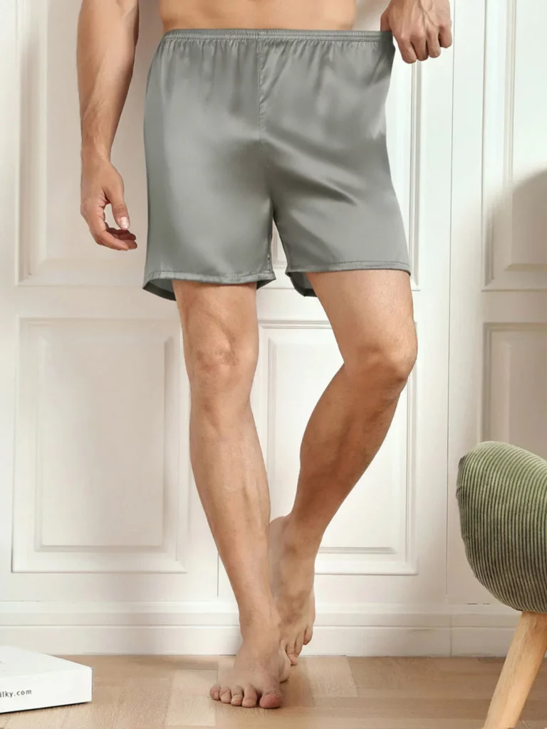 100% mulberry Silk men’s Lounge Shorts