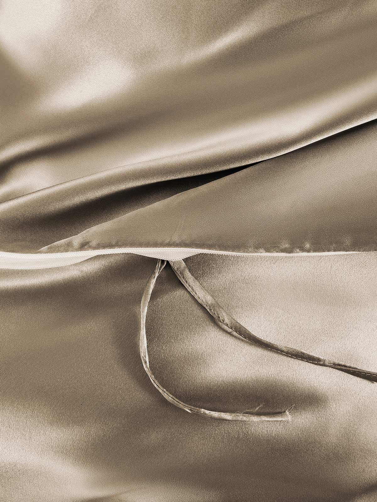 22Momme 4Pcs 100% mulberry Silk bedding Set Duvet Cover+Flat Sheet+2x Pillowcases 6 22Momme 4Pcs 100% mulberry Silk bedding Set Duvet Cover+Flat Sheet+2x Pillowcases - Image 6